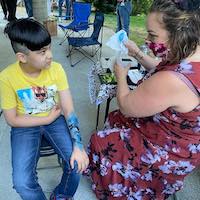 Kids with facepaint
